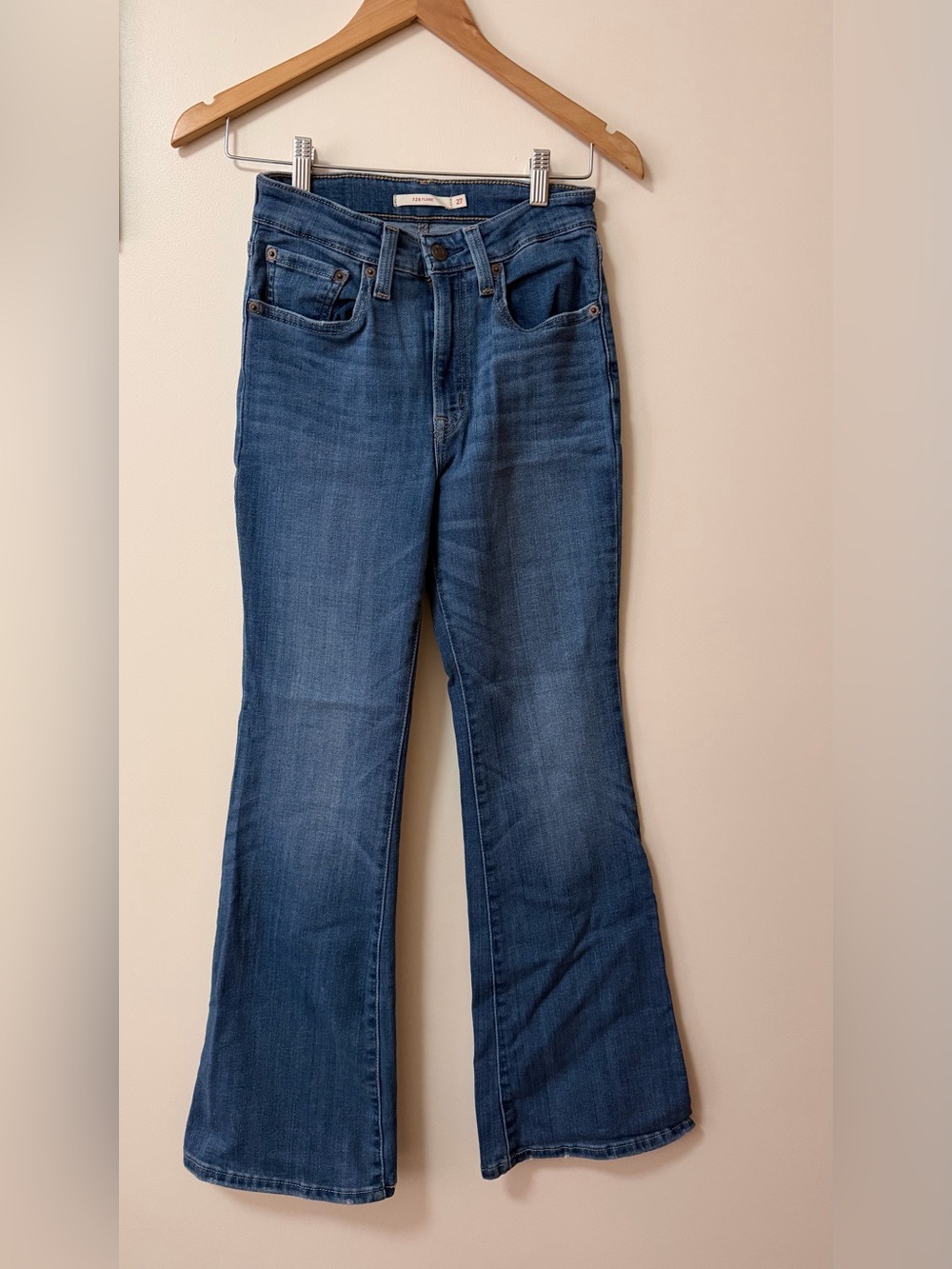Levi's 726 Flare Jeans - Mid Blue Denim
